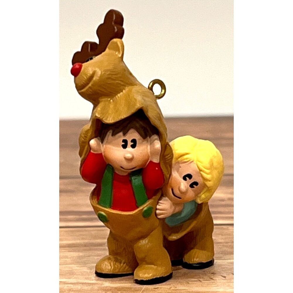 1989 HALLMARK KEEPSAKE ORNAMENT QX426-5 DEER DISGUISE COSTUME RUDOLPH
